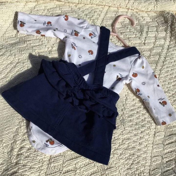 Baby girls dress with long sleeve onsie - Picture 2 of 2